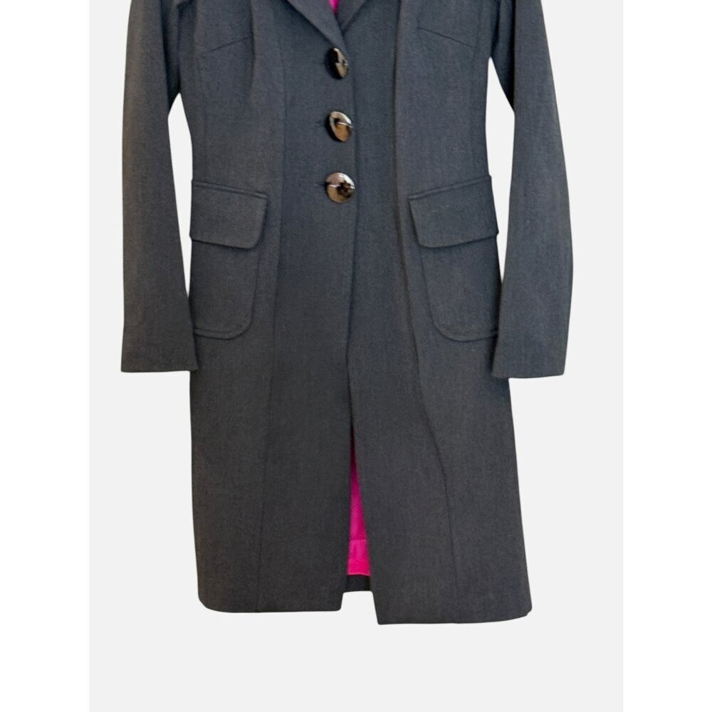 Cache Mirror Button Front Jacket Coat Gray Pink L… - image 3
